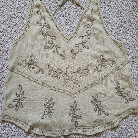 FREE PEOPLE🌹 Embellished Flowy Bead Top - Picture 7 of 12